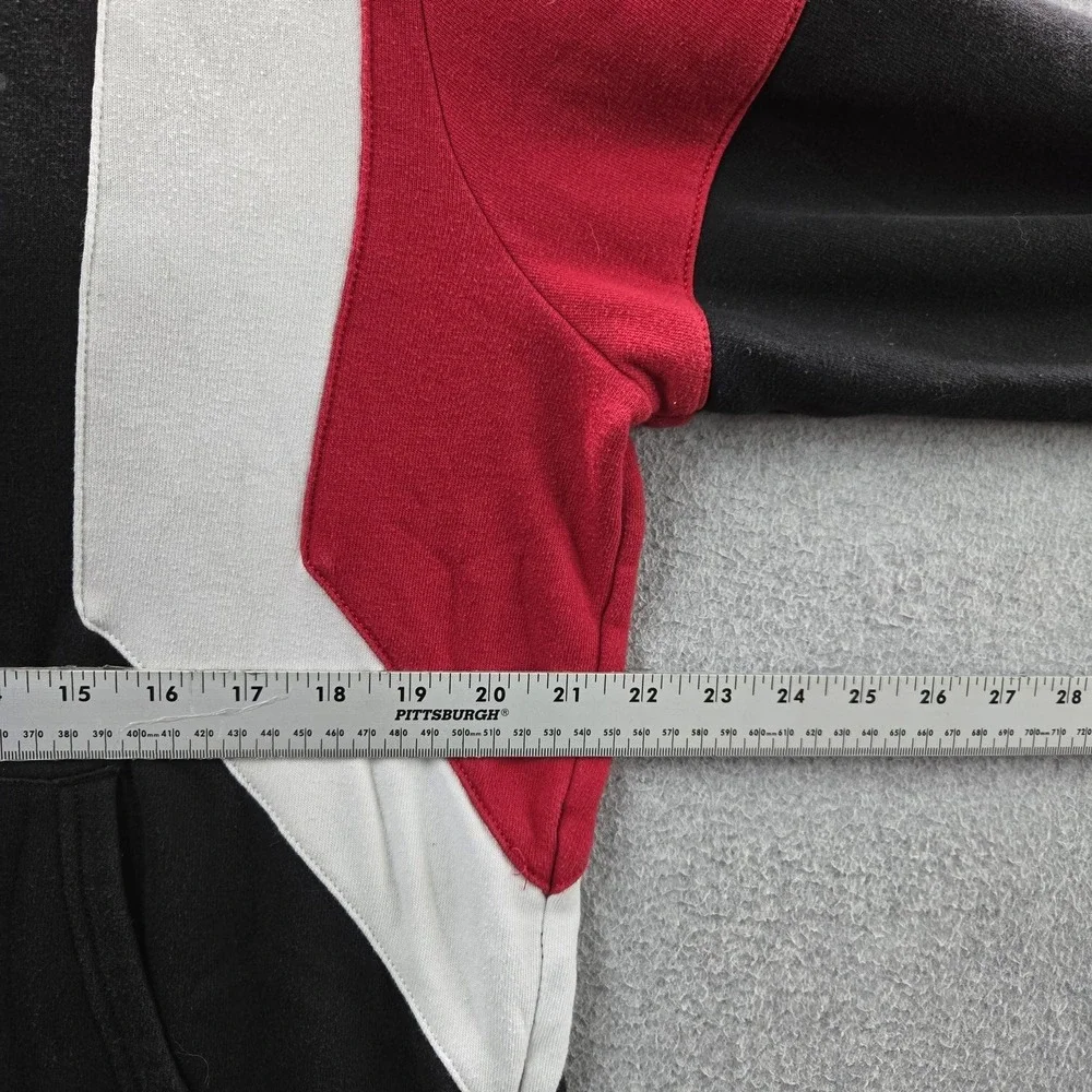 True Religion Men Hoodie L/G Black Colorblock‎ Fleece Buddha Activewear Zipper